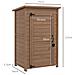 Armadio Da Giardino In Legno Con Ripiano Regolabile E Catenaccio, 75x56x117cm, Marrone - Foto miniatura 6
