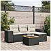 Set Divani da Giardino 5 pz con Cuscini in Polyrattan Nero - Foto miniatura 3