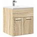 Mobile Lavabo Bagno Rovere Sonoma 41x38,5x46 Cm In Truciolato - Foto miniatura 1