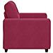Divano Sedia Rosso Vino 60 cm Velluto - Foto miniatura 8