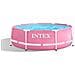 Piscina Fuori Terra - In Giro - 244x244x76 Cm - Rosa - Include Accessori Coordinati Cb74 - Foto miniatura 3