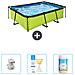 Piscina Fuori Terra - Rettangolo - 220x150x65 Cm - Groen - Include Accessori Coordinati Cb73 - Foto miniatura 1