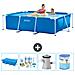 Piscina Fuori Terra - Rettangolo - 220x150x60 Cm - Blu - Include Accessori Coordinati A4 - Foto miniatura 1
