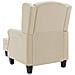 Poltrona Con Poggiapiedi Crema In Tessuto - Foto miniatura 4