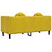 Divano A 2 Posti Con Cuscini Giallo In Velluto - Foto miniatura 5