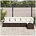 Set Divano da Giardino 6 Pezzi con Cuscini Marrone Rattan Poliestere,  Divano da Giardino per 2 Persone con Ripostiglio e Cuscini Marrone Rattan Poliestere - Foto miniatura 3