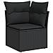 Set Divani da Giardino 10pz con Cuscini in Polyrattan Nero - Foto miniatura 3
