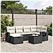 Set Divani da Giardino con Cuscini 7pz Nero Polyrattan - Foto miniatura 2