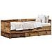 Letto a Giorno Rustico Legno Antico Legno ingegnerizzato - Foto miniatura 1