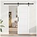 Porta Scorrevole con Set di Accessori 'ORKDAL'Legno Bianco Pino Massello - Foto miniatura 3