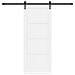 Porta Scorrevole con Set di Accessori 'ORKDAL'Legno Bianco Pino Massello - Foto miniatura 4