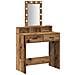 Toeletta con luci LED - Stile legno vintage, 79x41x140 cm - Foto miniatura 1