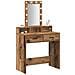 Toeletta con luci LED - Stile legno vintage, 79x41x140 cm - Foto miniatura 3