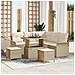Set Divano da Giardino 8 pcs Beige polyrattan - Foto miniatura 2