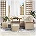 Set Divano da Giardino 8 pcs Beige polyrattan - Foto miniatura 3