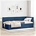 Cornice del letto ad angolo Blu 90 x 200 cm Tessuto - Foto miniatura 2