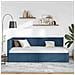 Cornice del letto ad angolo Blu 90 x 200 cm Tessuto - Foto miniatura 4