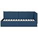 Cornice del letto ad angolo Blu 90 x 200 cm Tessuto - Foto miniatura 5