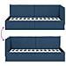 Cornice del letto ad angolo Blu 90 x 200 cm Tessuto - Foto miniatura 9