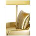 Lampada Da Comodino Midcentury In Resina Dorata Con Paralume In Tessuto - Foto miniatura 5