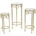 Set Di Tavolini Vkh428-oro-metallo-33x33x70 Cm - Foto miniatura 1