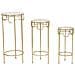 Set Di Tavolini Vkh428-oro-metallo-33x33x70 Cm - Foto miniatura 2