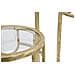 Set Di Tavolini Vkh428-oro-metallo-33x33x70 Cm - Foto miniatura 4