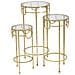 Set Di Tavolini Vkh428-oro-metallo-33x33x70 Cm - Foto miniatura 5