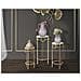 Set Di Tavolini Vkh428-oro-metallo-33x33x70 Cm - Foto miniatura 8