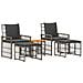 Set di Mobili da Esterno 5 pcs Nero e Grigio scuro - Foto miniatura 1