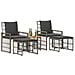 Set di Mobili da Esterno 5 pcs Nero e Grigio scuro - Foto miniatura 3