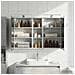 Set di Armadi da Bagno con porta 3 pcs 100 x 10,5 x 60,5 cm - Foto miniatura 4