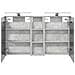 Set di Armadi da Bagno con porta 3 pcs 100 x 10,5 x 60,5 cm - Foto miniatura 7