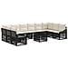 Set Divano da Giardino 11 pcs Nero polyrattan - Foto miniatura 1
