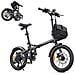 Zip Bici elettrica pieghevole, motore posteriore 250W, autonomia massima 120km, piegatura in 3 secondi, ideale per pendolari urbani, metropolitana e viaggi in auto, colore nero - Foto miniatura 1