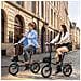 Zip Bici elettrica pieghevole, motore posteriore 250W, autonomia massima 120km, piegatura in 3 secondi, ideale per pendolari urbani, metropolitana e viaggi in auto, colore nero - Foto miniatura 3