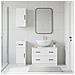 Set di armadietti da bagno in 3 pezzi UTRECHT Bianco Lucido - Foto miniatura 4