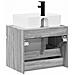 Set di mobili per il bagno Sonoma grigio Legno ingegnerizzato - Foto miniatura 2