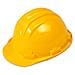 Casco di protezione elmetto antinfortunistico giallo da cantiere - Foto miniatura 1