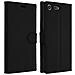 Custodia Portafoglio Con Funzione Supporto Per Sony Xperia Xz Premium - Nera - Foto miniatura 5