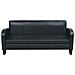 Divano A 3 Posti In Pelle Sintetica Nero - Foto miniatura 3