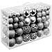 Confezione 100 Palline Natale Colore Silver Diametro 3/4/6 Cm Addobbo Natalizio - Foto miniatura 1