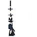 Albero Per Gatti Con Tiragraffi In Sisal 230-250 Cm Blu - Foto miniatura 3