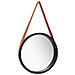 Specchio Da Parete Con Cinghia 40 Cm Nero - Foto miniatura 1