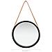 Specchio Da Parete Con Cinghia 40 Cm Nero - Foto miniatura 6