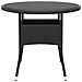 Set Da Pranzo Per Giardino 5 Pz In Polyrattan Nero - Foto miniatura 5