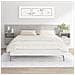 Testiera Letto Con Comodini In Legno Multistrato Grigio Cemento - Foto miniatura 1