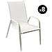 Set Di 8 Sedie Marbella In Textilene Bianco - Alluminio Bianco - Foto miniatura 9