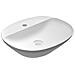 Lavabo Ovale Da Appoggio 50x42cm - Bianco - Foto miniatura 1