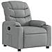 Poltrona Reclinabile In Tessuto Grigio Chiaro - Foto miniatura 2